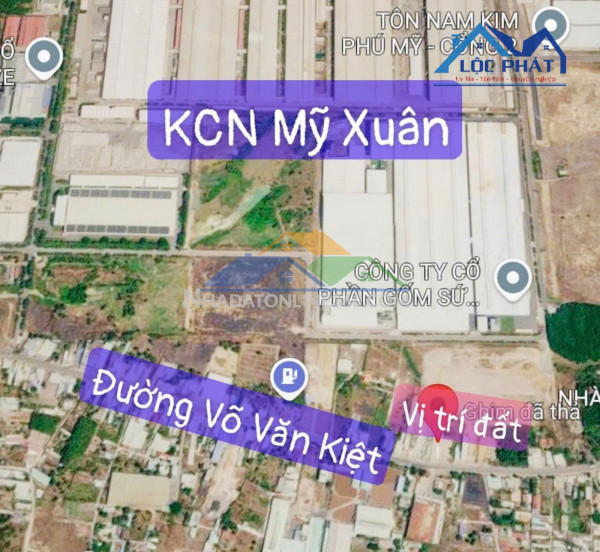 Bán đất mặt đường Võ Văn Kiệt Phường Phú Mỹ - HCM dt 1425m² giá 19,5 tỷ.