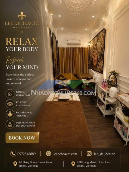 Giá tốt – sang nhượng siêu phẩm spa giữa lõi phố cổ, hoàn...