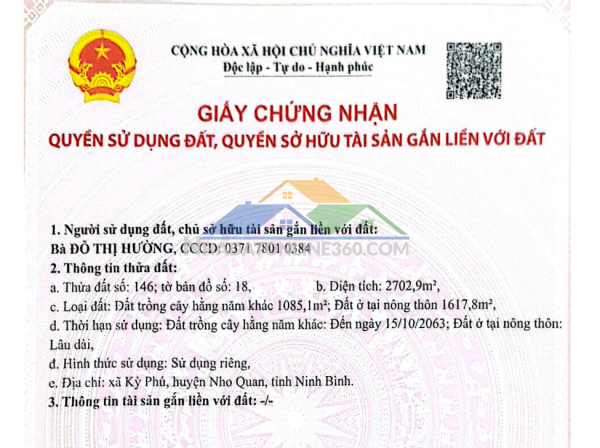 Bán nhanh lô đất tại  quỳnh lưu, nho quan, ninh bình ( cũ).