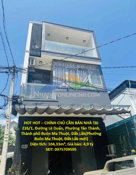 Hot hot – chính chủ cần bán nhà tại  phường tân thành, thành phố buôn ma thuột, đắk lắk