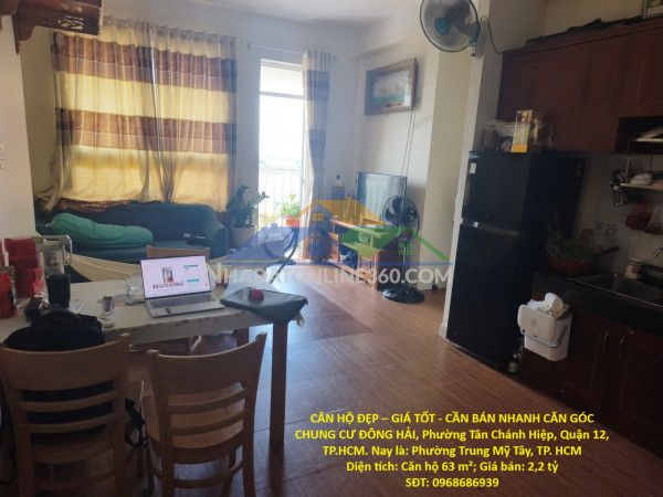 Căn hộ đẹp – giá tốt - cần bán nhanh căn góc chung cư đông hải, phường tân chánh hiệp, quận 12, tp.hcm