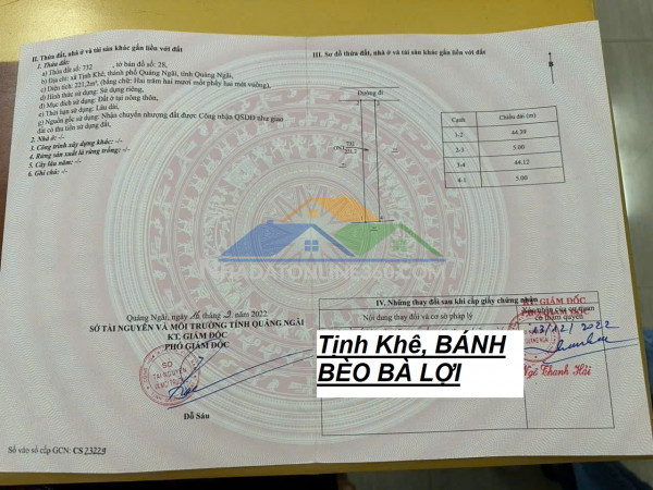 Bán đất gần bánh bèo bà lợi 222m2 full thổ cư, đường ô tô giá 1050 tr tl