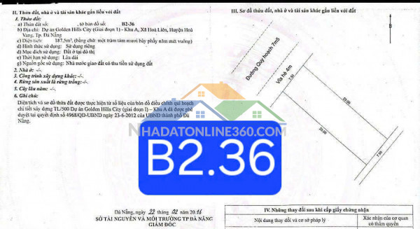 ????????bán đất đường 7,5m - dự án golden hills city