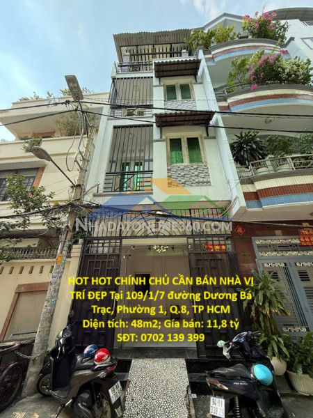 Hot hot chính chủ cần bán nhà vị trí đẹp tại 109/1/7 đường dương bá trạc, phường 1, q.8, tp hcm