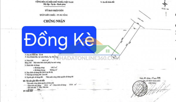 Bán đất mặt tiền đường đồng kè -trục đường kinh doanh