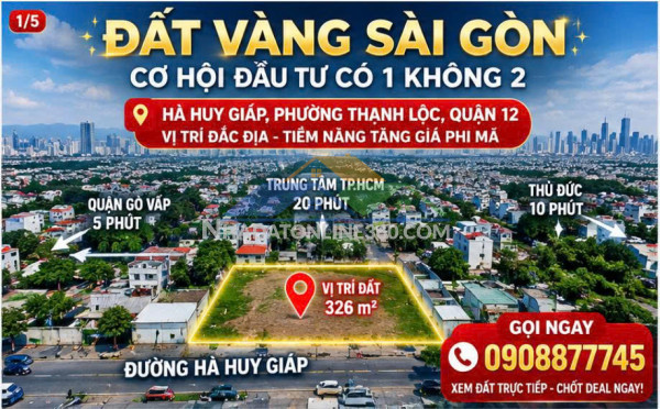 Gấp lô góc wien sông, đất biệt thự, kdc nam long , q12 -  326m2 chỉ 22.5 tỷ.