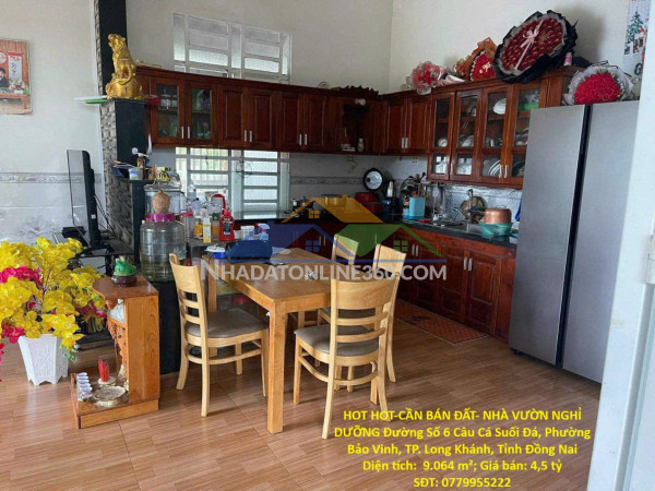 Hot hot-cần bán đất- nhà vườn nghỉ dưỡng đ.số 6 câu cá suối đá, p.bảo vinh, tp.long khánh, đồng nai