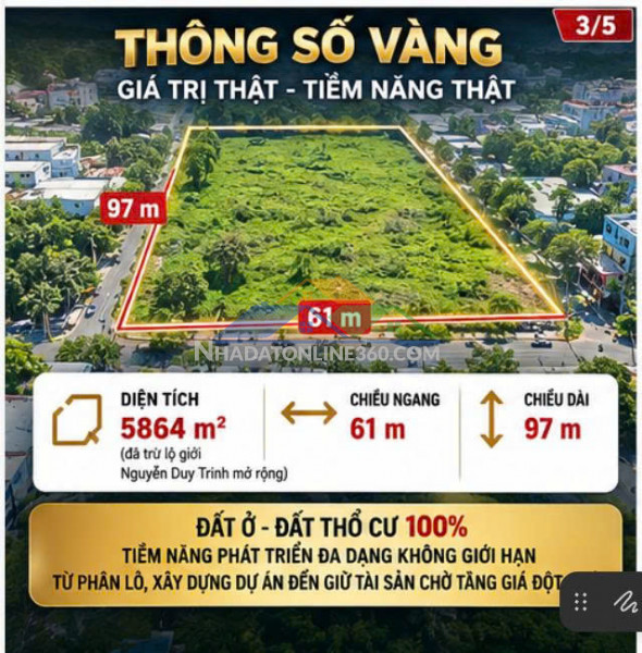 Bán gấp  đất lô góc mt nguyễn duy trinh, phú hữu q9 - 5864m2, 598 tỷ
