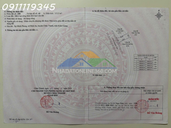 Chính chủ cần bán lô đất siêu đẹp 2 mặt tiền đường dh615, long nguyên, bàu bàng, 924,5 m2