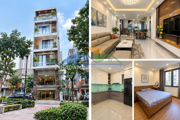 Mặt phố chùa láng – 100m² – mt 5,5m – 8 tầng – thang máy – vỉa hè – dòng tiền 200tr/tháng