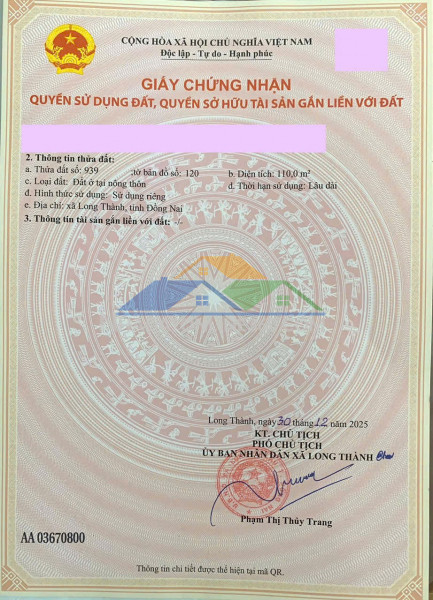 Đất đẹp – giá tốt  – chính chủ cần bán tại khu tái định cư lộc an bình sơn, phường long thành, tp đồng nai
