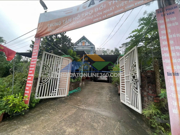 Chính chủ bán nhà 2 tầng – 500m² – mặt tiền 17m – phù ninh