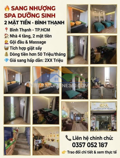 Sang nhượng spa dưỡng sinh – 2 mặt tiền bình thạnh địa chỉ:...
