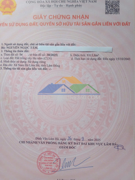 Cần bán lô đất đẹp 2 mặt tiền 8313,8 m² tại xã nam hà lâm hà, lâm đồng (thích hợp homestay / resort)