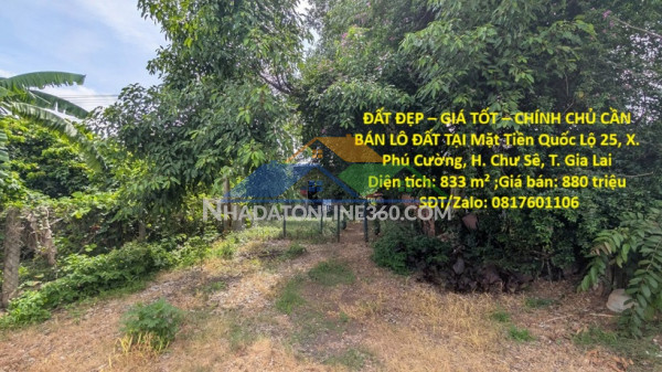 Đất đẹp – giá tốt – chính chủ cần bán lô đất tại mặt...