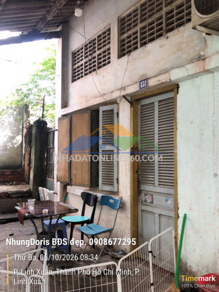 Bán đất lê văn chí - đối diện bệnh viện đa khoa khu vực thủ đức - 369m2, ngang 15m - tặng nhà cấp 4