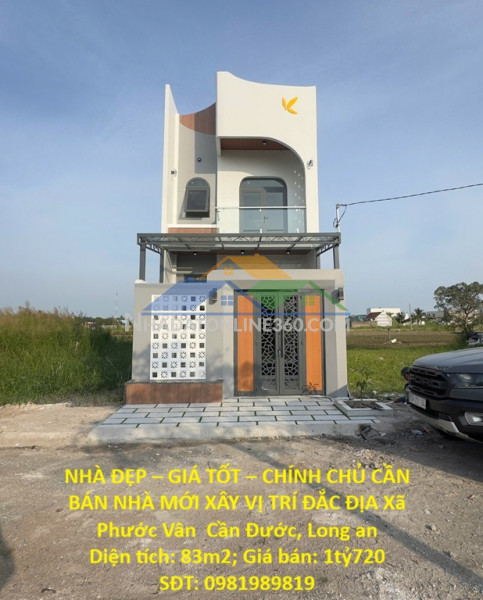 Nhà đẹp – giá tốt – chính chủ cần bán nhà mới xây vị trí đắc địa xã phước vân  cần đước, long an