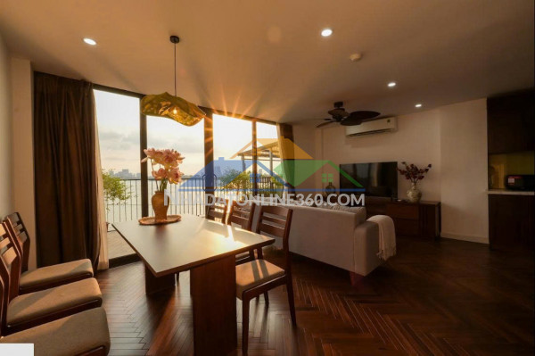 Cho thuê 2pn & 3pn vip thoáng & view hồ tây đường vũ miên, tây hồ