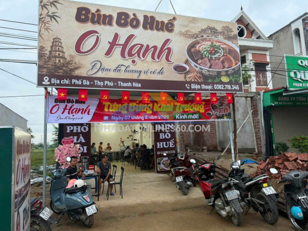Sang nhượng mbkd quán ăn tại kđt sao mai, thọ dân, triệu sơn,...