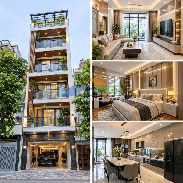 Nhà phân lô quân đội hoàng hoa thám – 62m² – mt 4,3m – 5 tầng – gara ô tô – full nội thất cao cấp