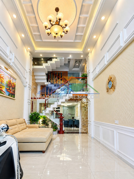 Gần cv làng hoa - 58m² - 5 tầng - hẻm xe hơi 8m - nguyễn văn khối