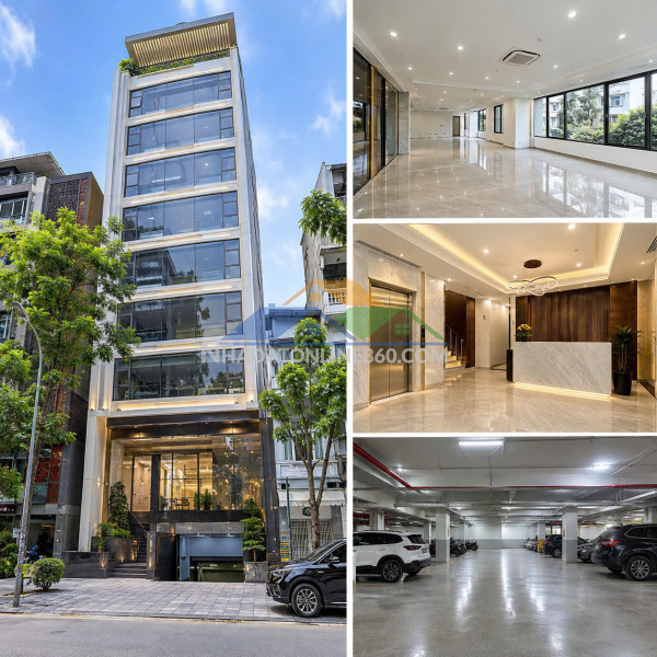 Tòa nhà mặt phố trần vỹ – 120m² – mt 8m – 10 tầng – 1 hầm – thang máy – vỉa hè rộng