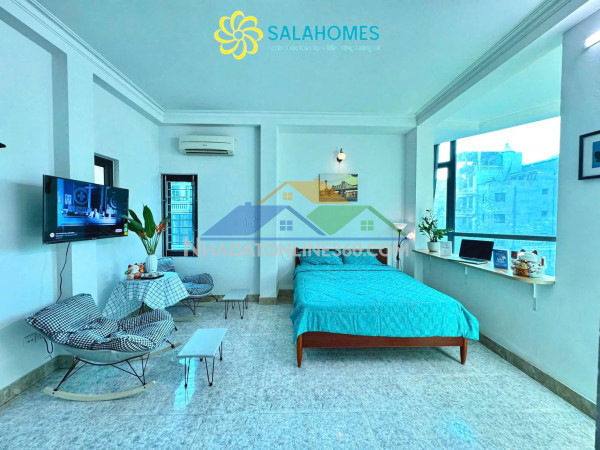 Cho thuê 1ngủ 1bếp thoáng & full đồ đẹp ngõ 137 bạch đằng,...