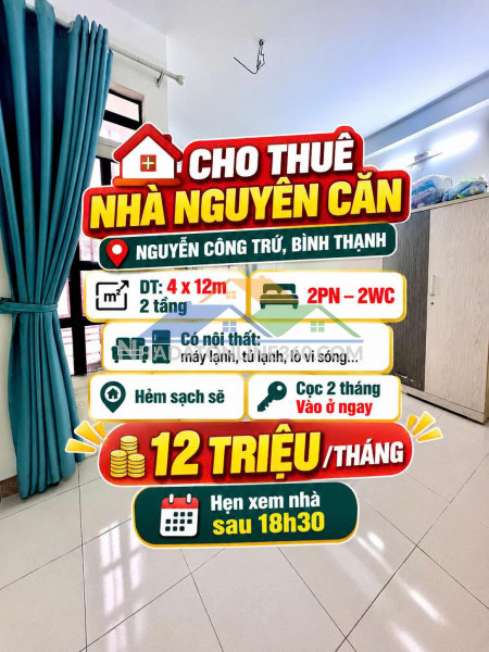 ???? cho thuê nhà nguyễn công trứ, bình thạnh gần thảo cầm...