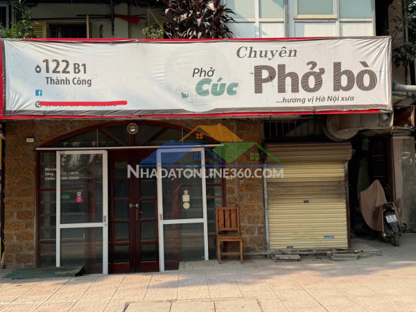 Chính chủ cho thuê mặt bằng kinh doanh  tầng 1 lô góc mặt hồ thành công, hà nội