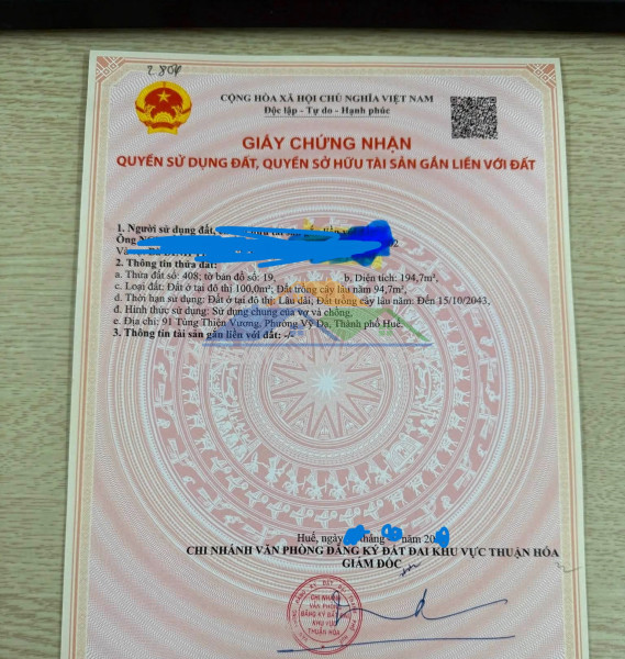 ????????bán đất đường tùng thiện vương - vĩ dạ - tp huế