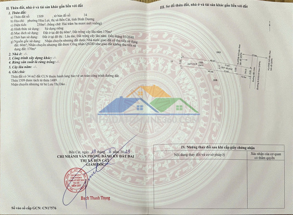 Đất đẹp – giá tốt  – chính chủ cần bán tại đ. kv03.03, phường hòa lợi, thị xã bến cát, bình dương