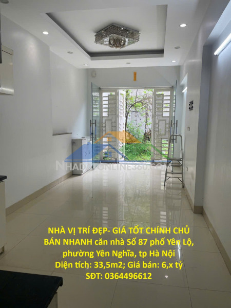 Nhà vị trí đẹp- giá tốt chính chủ bán nhanh căn nhà phố yên...