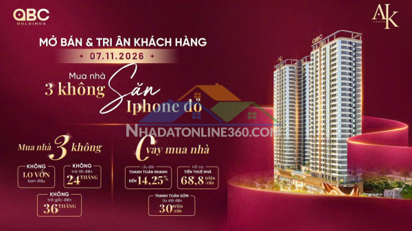 Mua ak tower đúng thời điểm – rinh iphone đỏ, đón tài lộc: 39,8 triệu/m2