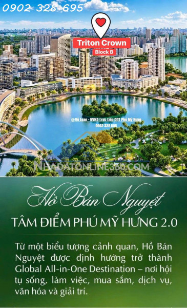 Bán căn hộ triton crown view trực diện hồ bán nguyệt