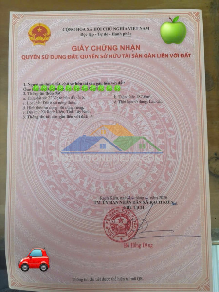 Chính chủ cần bán nhà vị trí đẹp tại long khê - cần đước...