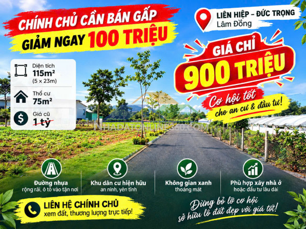 Ngợp  bán gấp đất hiệp thạnh đức trọng lâm đồng