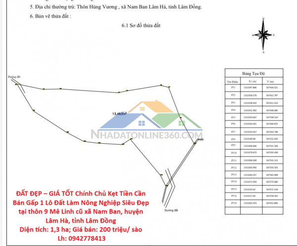 Chính chủ kẹt tiền cần bán gấp 1 lô đất làm nông nghiệp siêu đẹp tại huyện lâm hà tỉnh lâm đồng