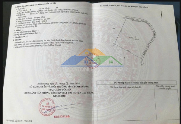 Bán đất minh hòa , dầu tiếng , bình dương  -gía tốt