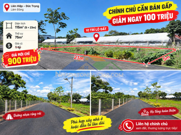 ???? tầm tài chính 900 triệu – tham khảo ngay lô đất liên hiệp! ????