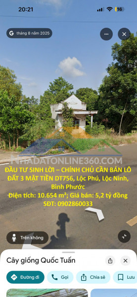 Đầu tư sinh lời – chính chủ cần bán lô đất 3 mặt tiền...