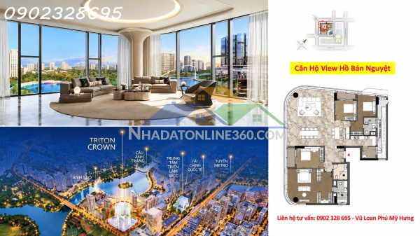 Mặt bằng hồ bán nguyệt phú mỹ hưng q7