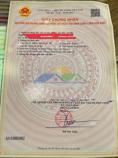 Đất đẹp – giá tốt - cần bán nhanh lô đất tại khối nam liên, phường vinh hưng, tp. vinh, nghệ an