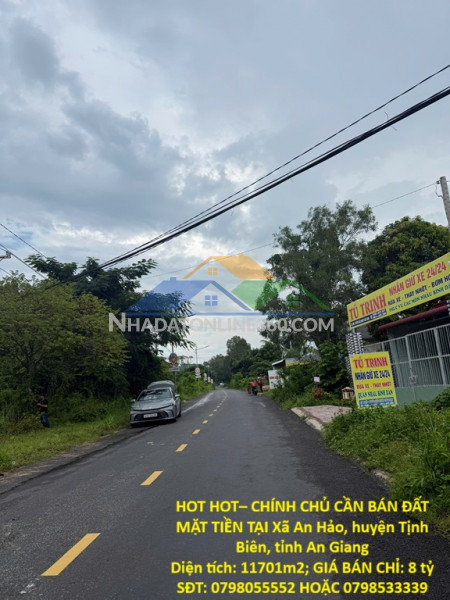 Hot hot– chính chủ cần bán đất mặt tiền tại xã an hảo, huyện tịnh biên, tỉnh an giang