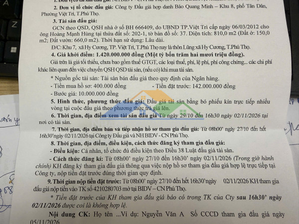 Chính chủ cần bán biệt thự vườn 231m² full thổ cư – full...