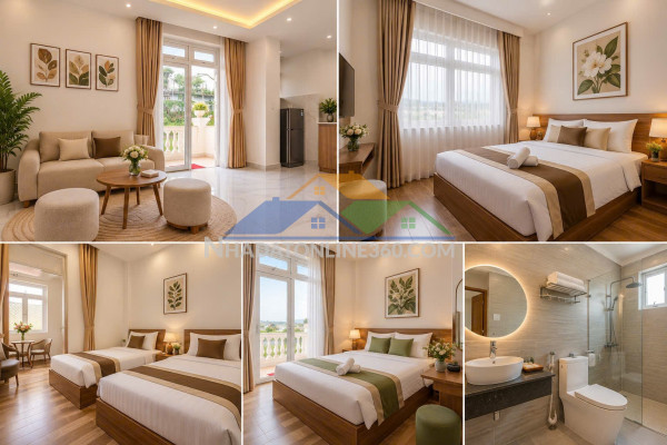 Cho thuê khách sạn 3 sao 46 phòng 2 mặt tiền giá 120 triệu...