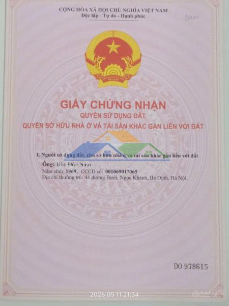 Chính chủ bán nhanh 43,9m2 đất thổ cư áp góc ngã tư, đường...