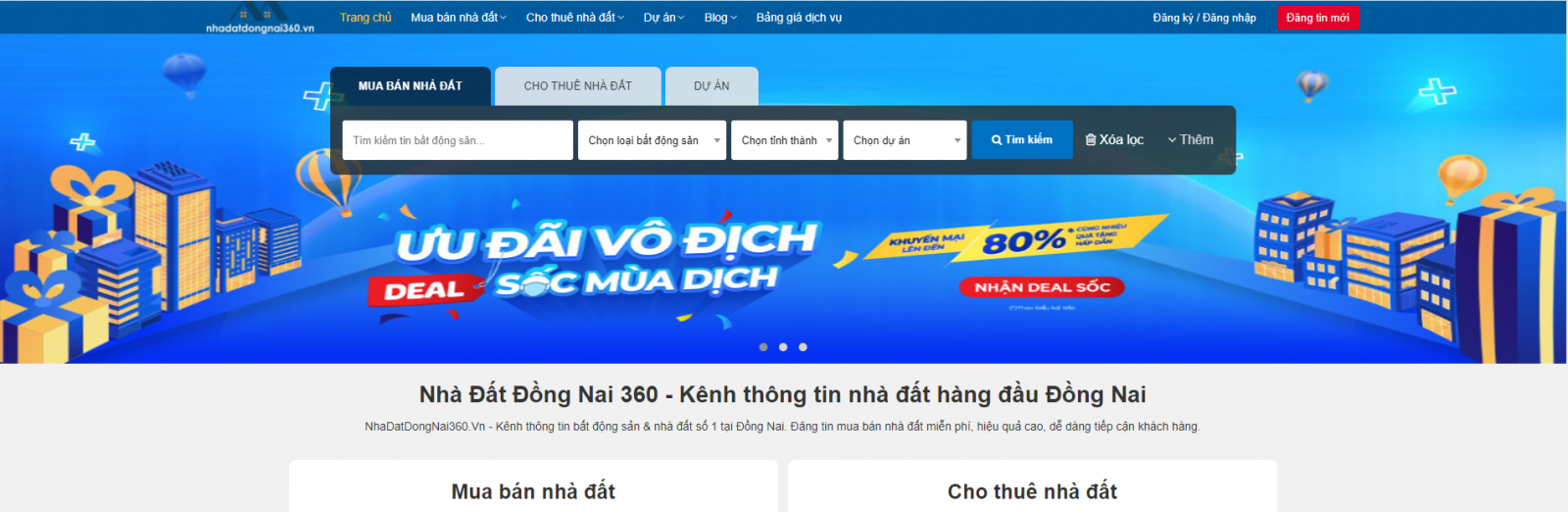 Trang web https://nhadatdongnai360.vn/ - là sàn giao dịch bất động sản sôi động và uy tín ở khu vực Đồng Nai